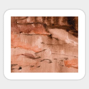 Abstract Painting Terracotta Rust Clay 12c12 Sticker